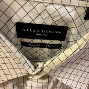 Atlas Design Egyptian Cotton Men's Dress Shirt Size 42 | 16.5